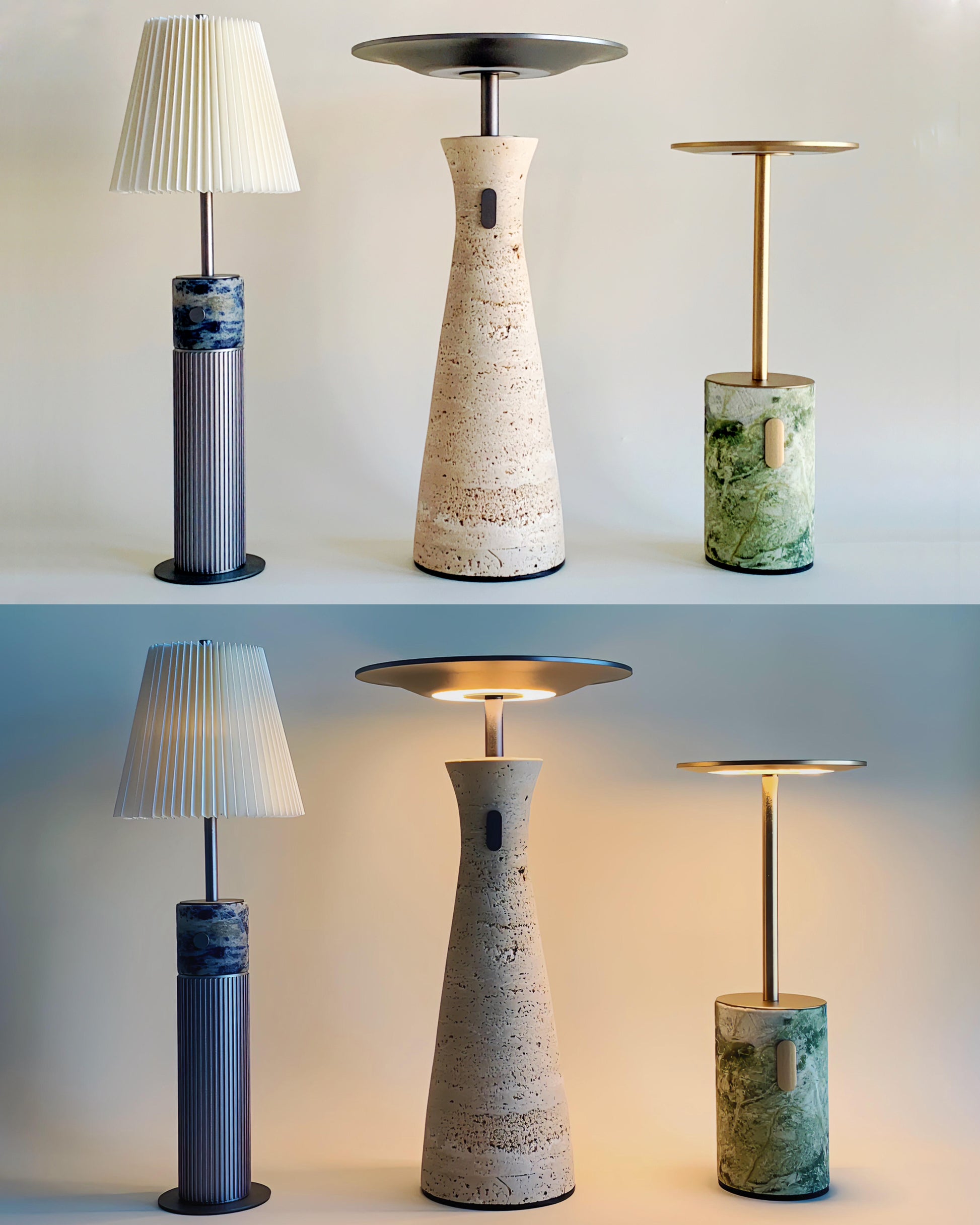 Natural Marble Petal Base Bedside Lamp