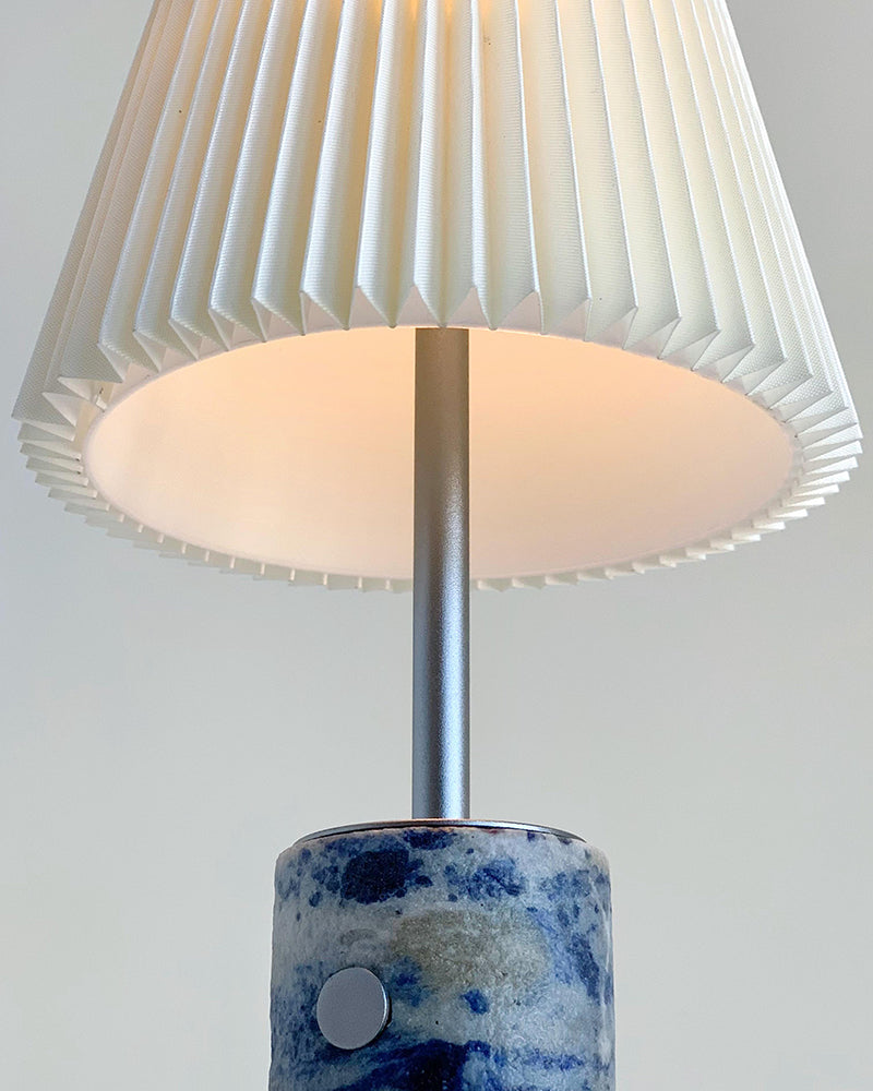 Natural Marble Petal Base Bedside Lamp