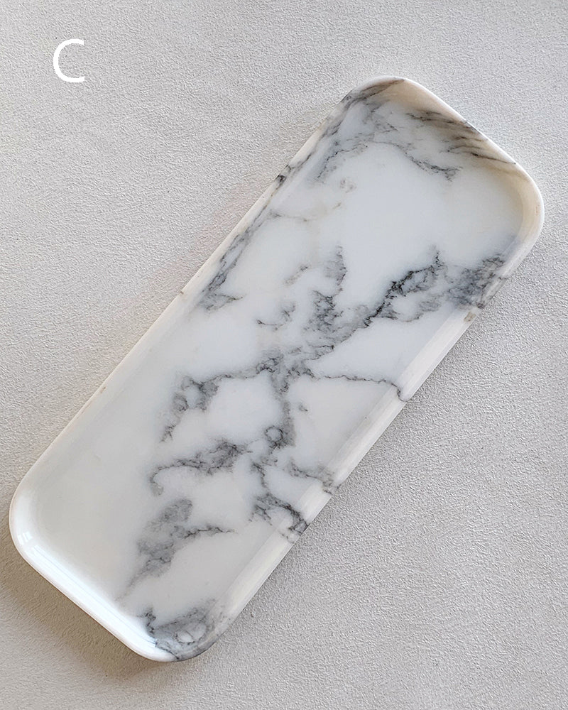 Natural Marble Polished Rectangle Tray