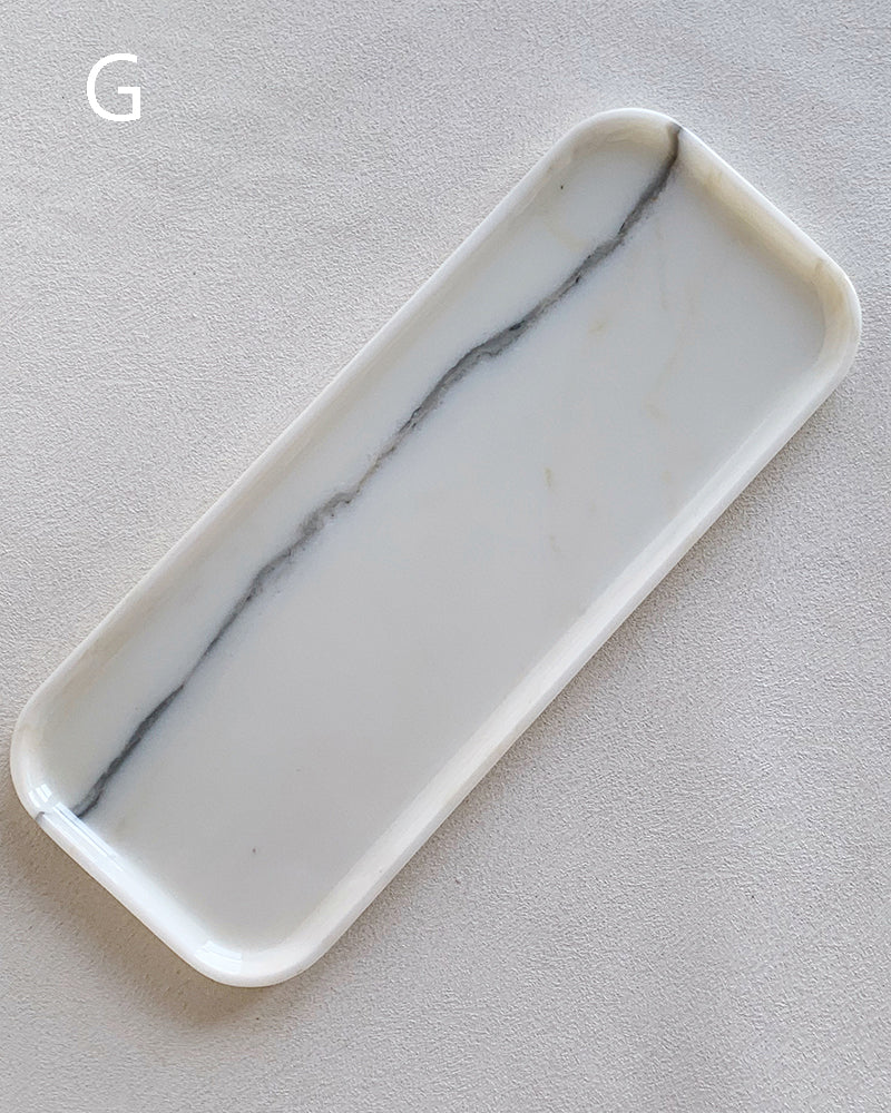 Natural Marble Polished Rectangle Tray