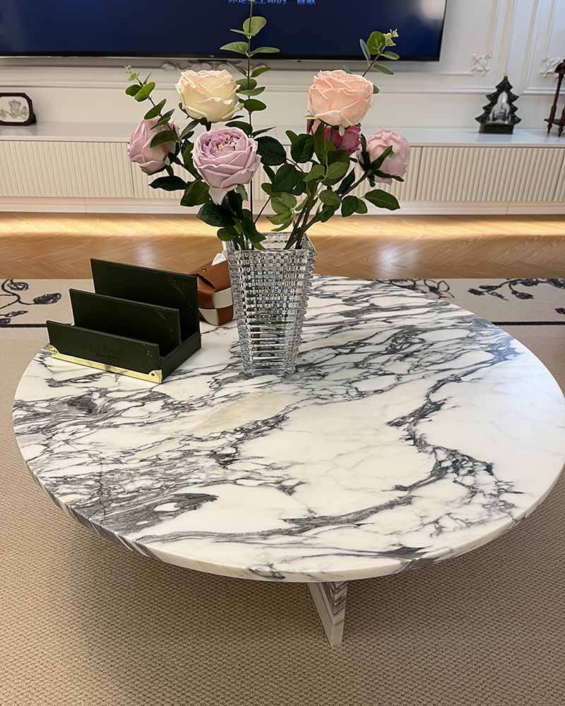 Natural Marble Round Coffee Table