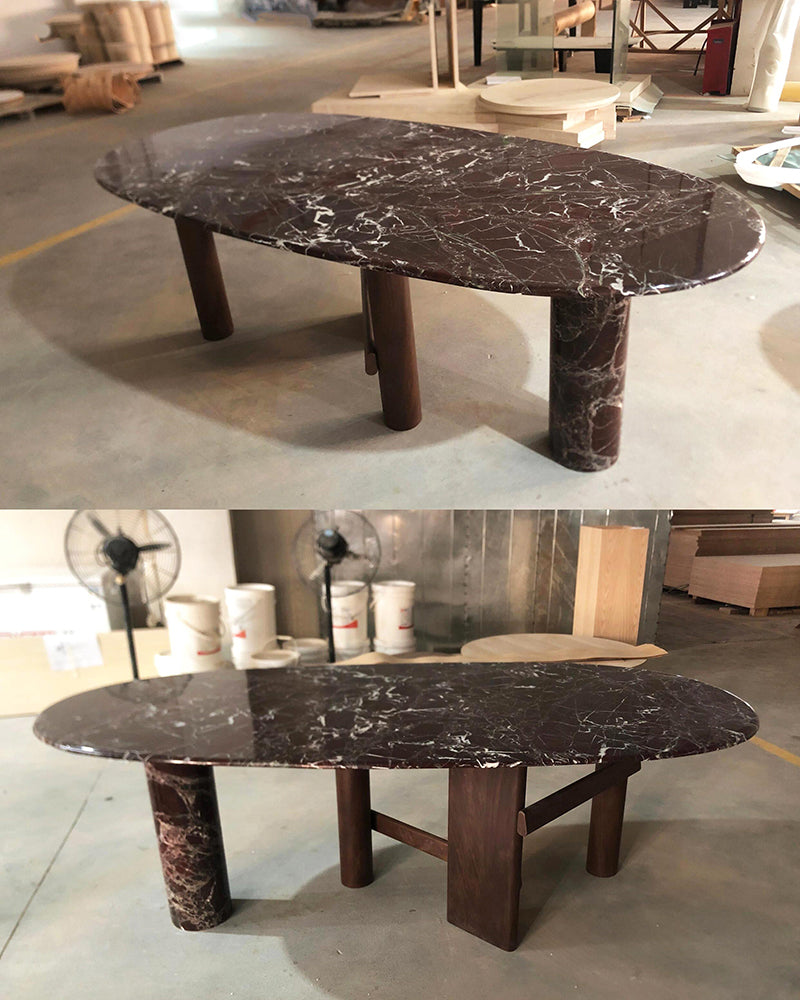 Natural Marble Sengu Dining Table