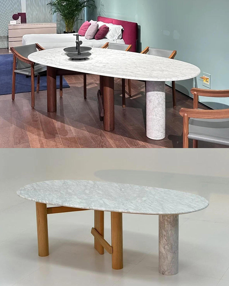 Natural Marble Sengu Dining Table