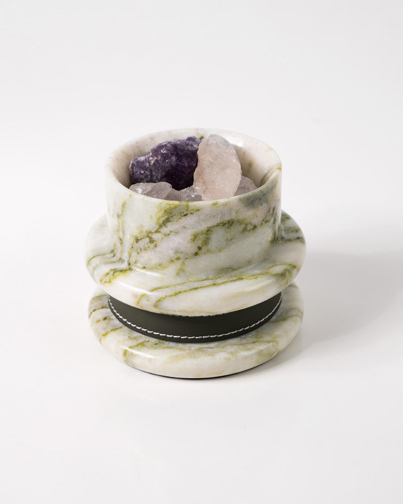 Natural Marble Spiral Candle Holder