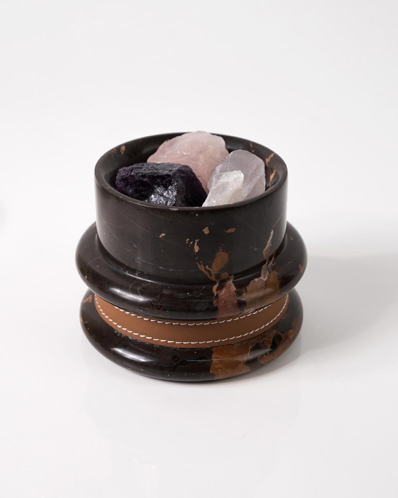 Natural Marble Spiral Candle Holder