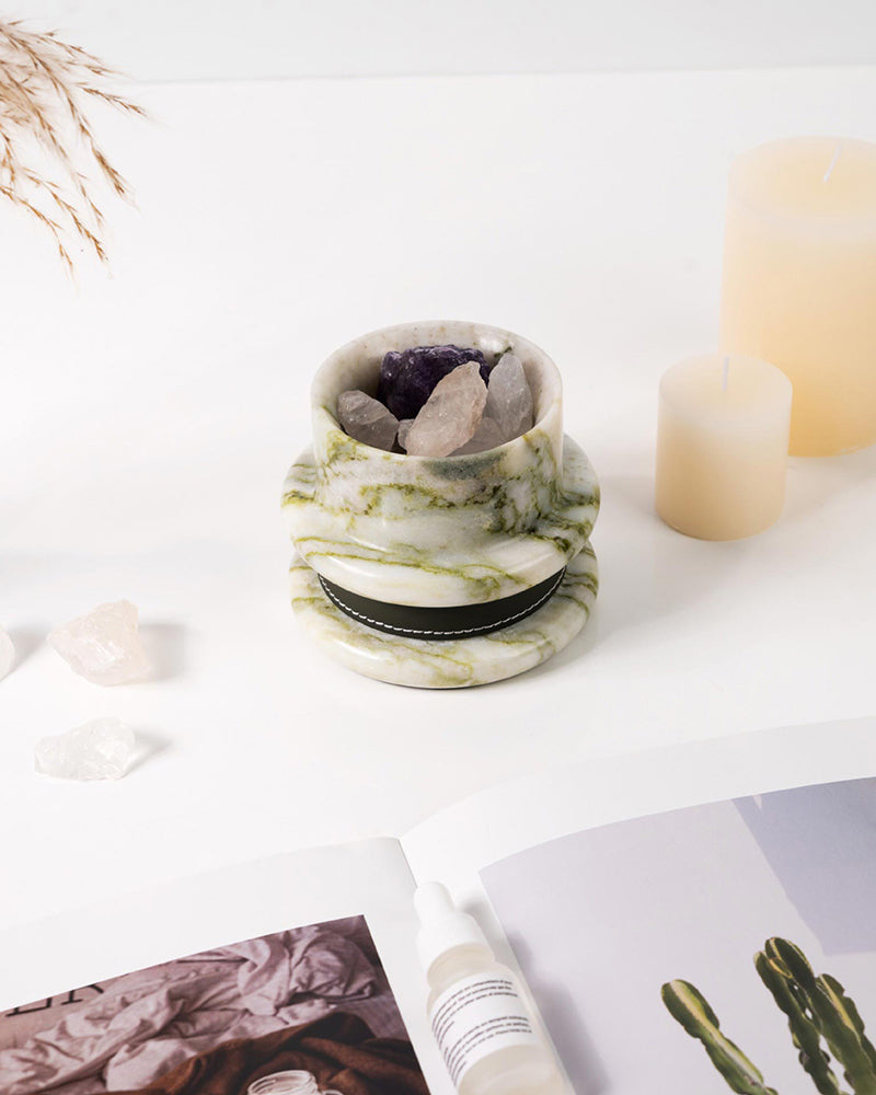 Natural Marble Spiral Candle Holder