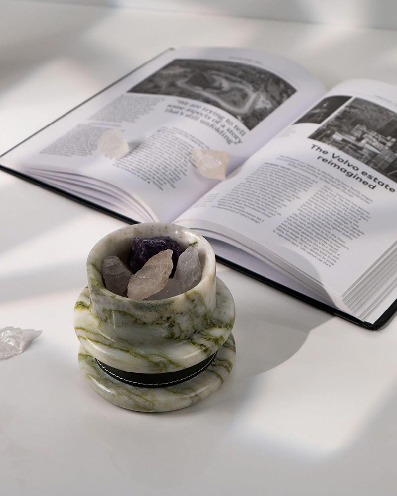 Natural Marble Spiral Candle Holder