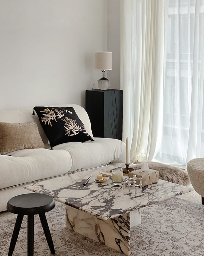 Natural Marble Square Coffee Table