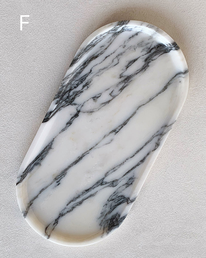Natural Marble Square Round Tray