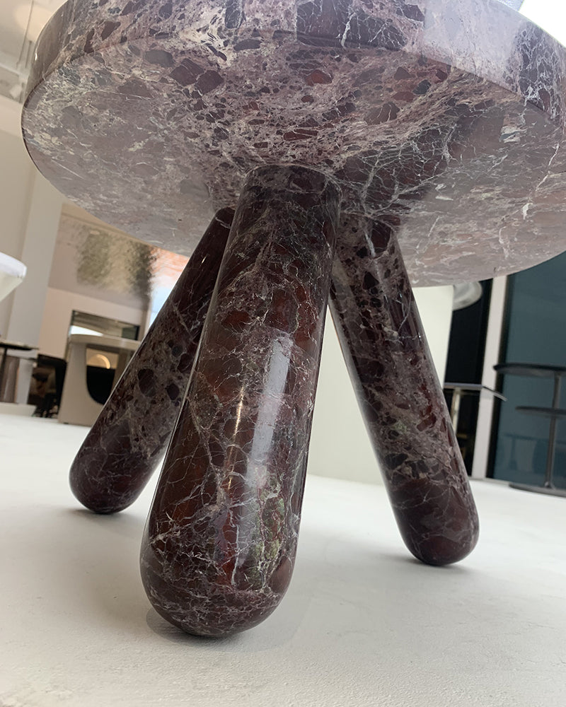 Natural Rosso Levantine Claw Side Table