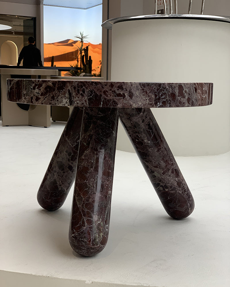 Natural Rosso Levantine Claw Side Table