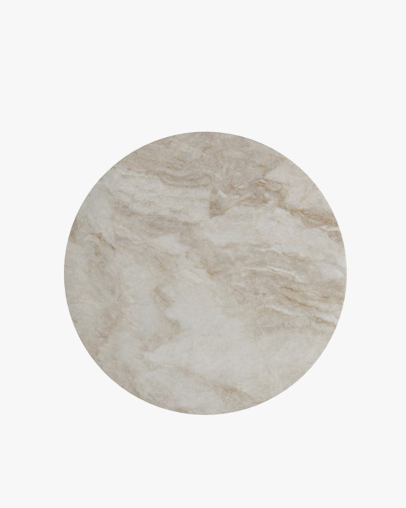 Natural Stone Taj Mahal Dining Table with Hexagon Base
