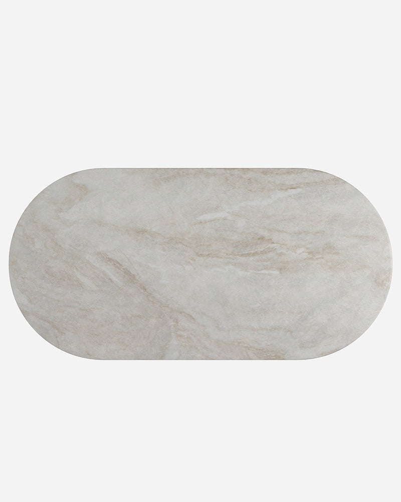 Natural Stone Taj Mahal Dining Table with Petal Base