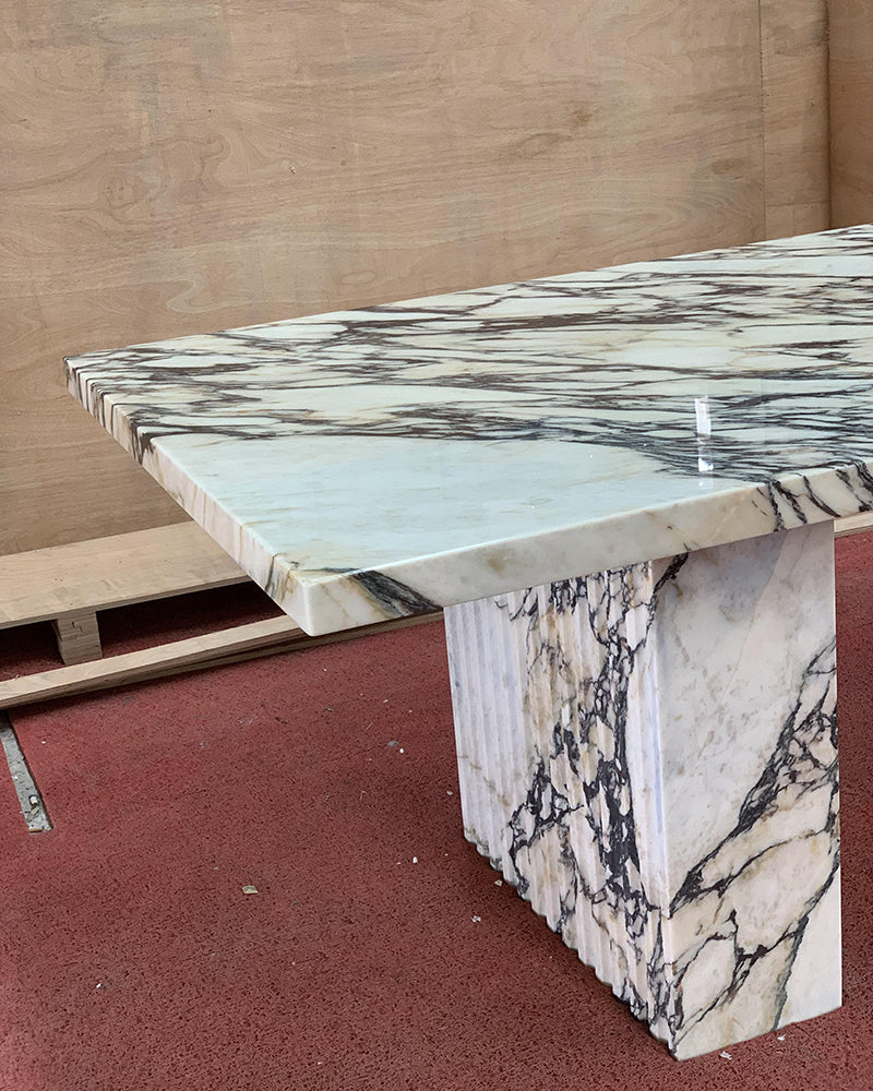 Natural Marble Calacatta Viola Rectangle Dining Table
