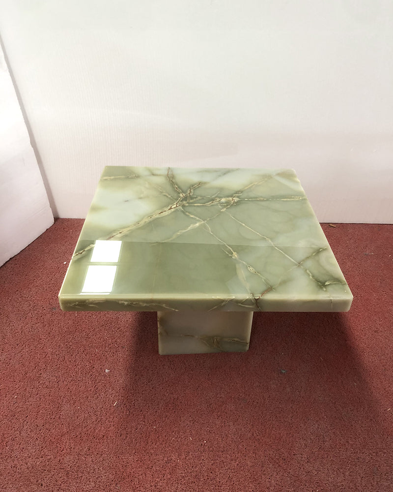 Natural Marble Green Onyx Square Coffee Table