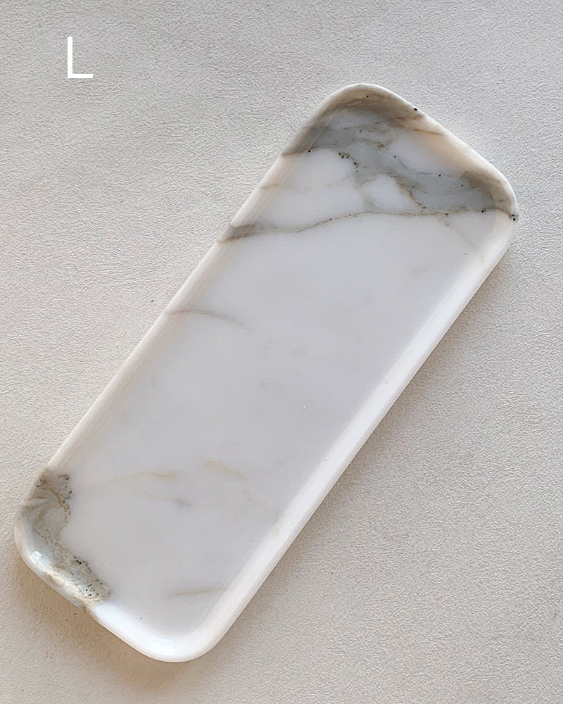 Natural Marble Polished Rectangle Tray