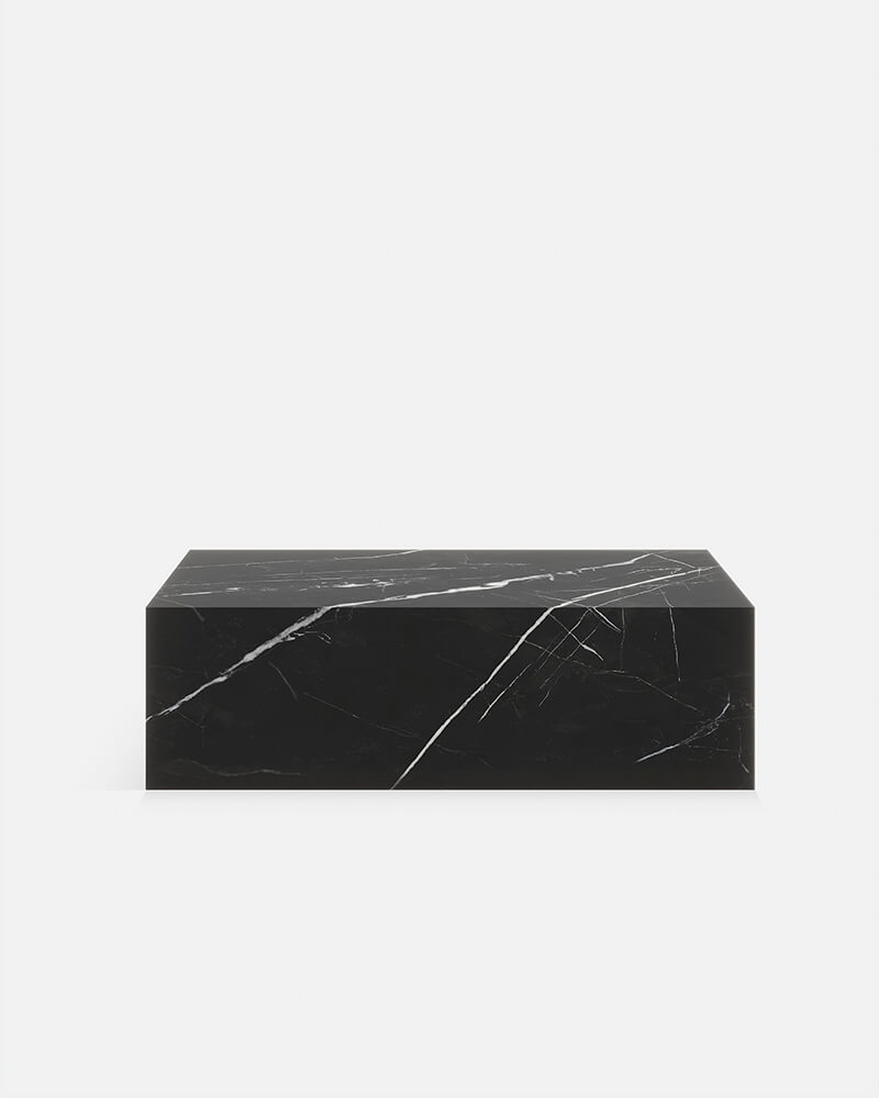 Nero Margiua Marble Rectangle Plinth Coffee Table