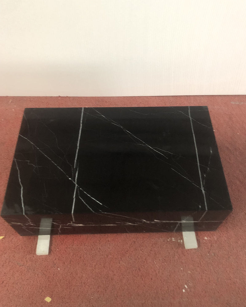 Nero Margiua Marble Rectangle Plinth Coffee Table