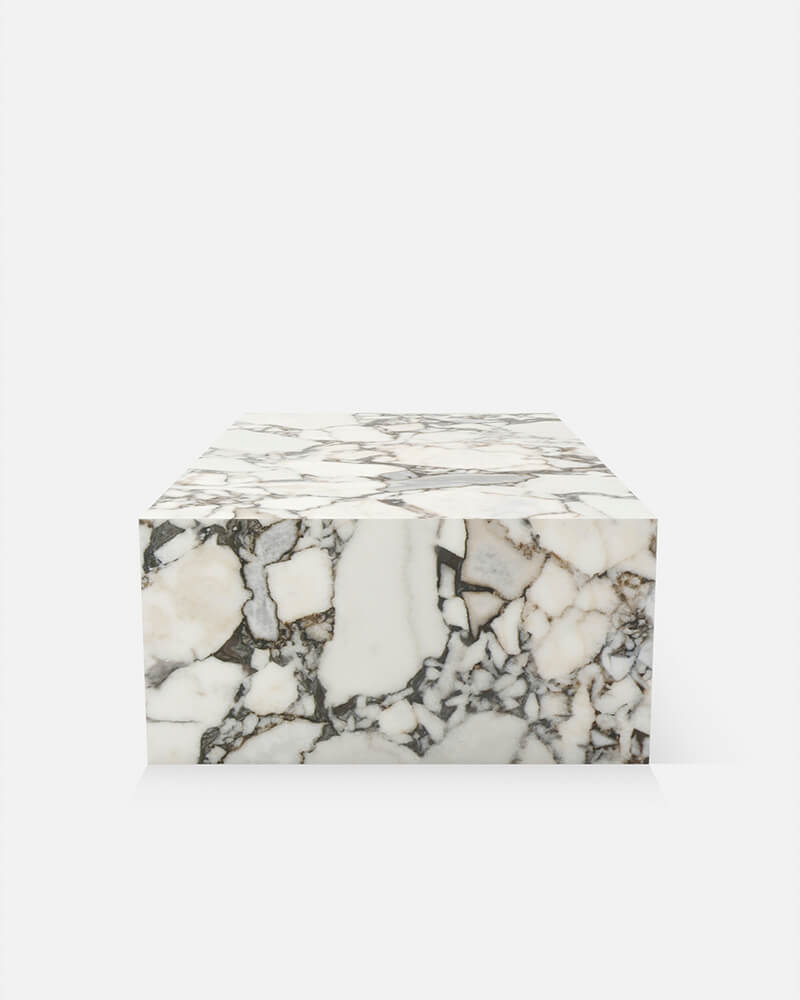 Ocean Storm Marble Rectangle Plinth Coffee Table