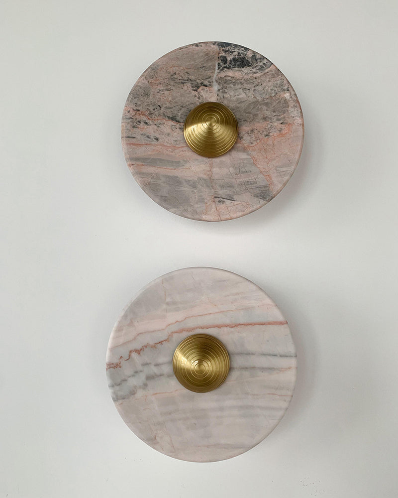 Aurora - Pink Marble Wall Lamp 2 Pcs