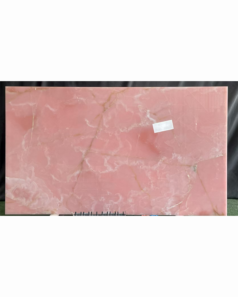 Natural Pink Onyx Plinth Coffee Table