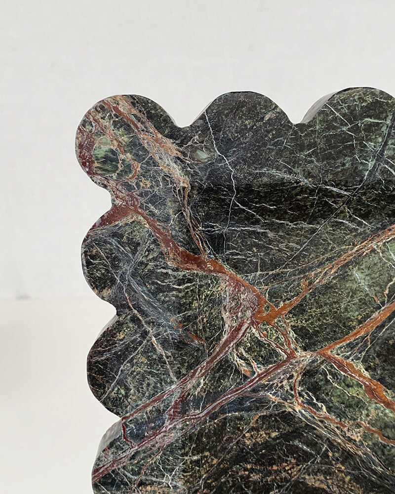 Rainforest Green Marble Wave Tray