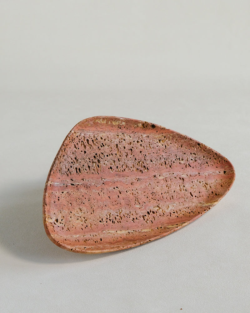 Red Travertine Marble Tray