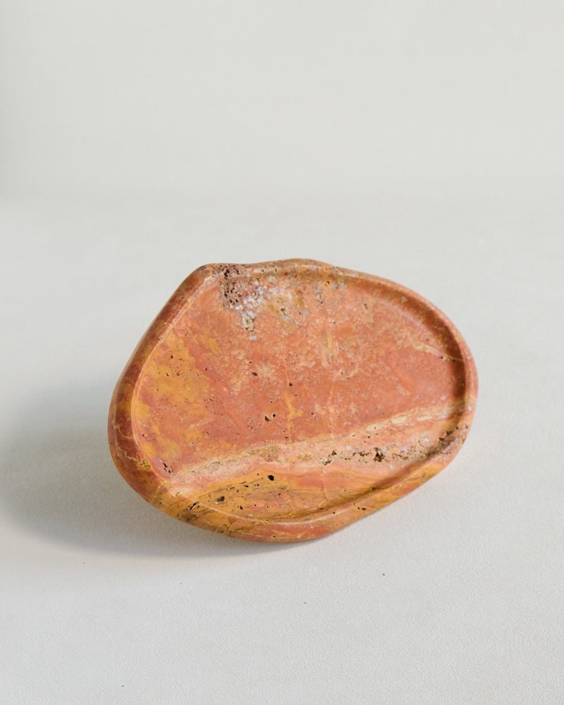 Red Travertine Marble Tray