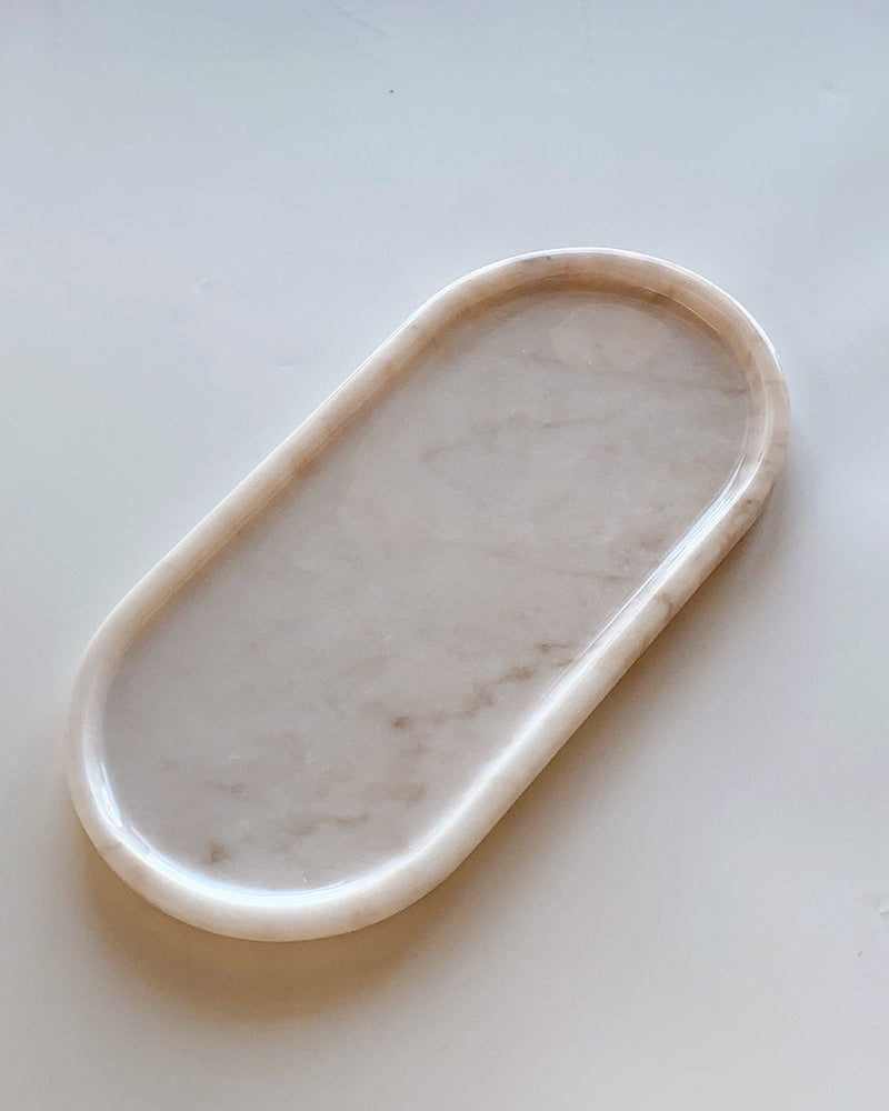 Rosso Portugal Marble Square Round Tray