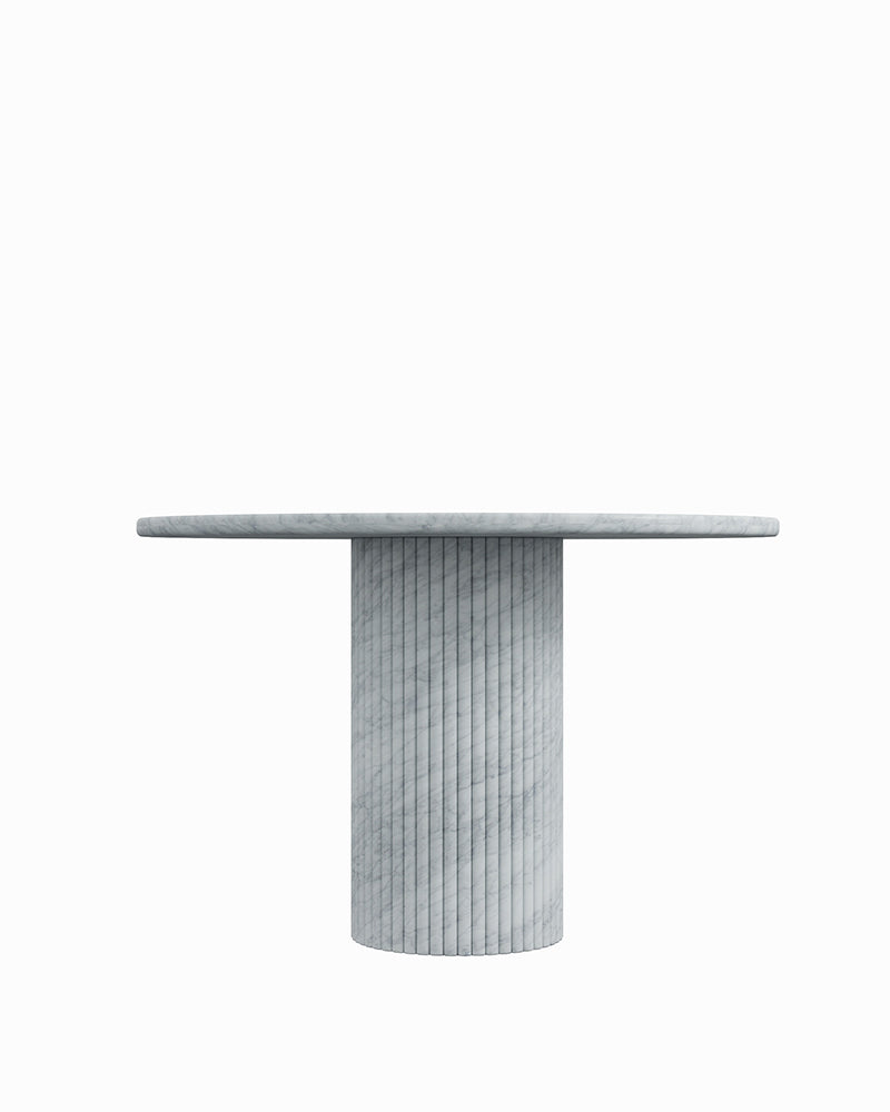 Round Carrara Dining Table with Petal Base