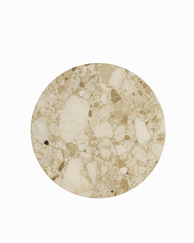 Round Kunis Breccia Dining Table with Petal Base