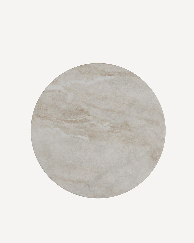 Round Natural Stone Taj Mahal Dining Table with Petal Base