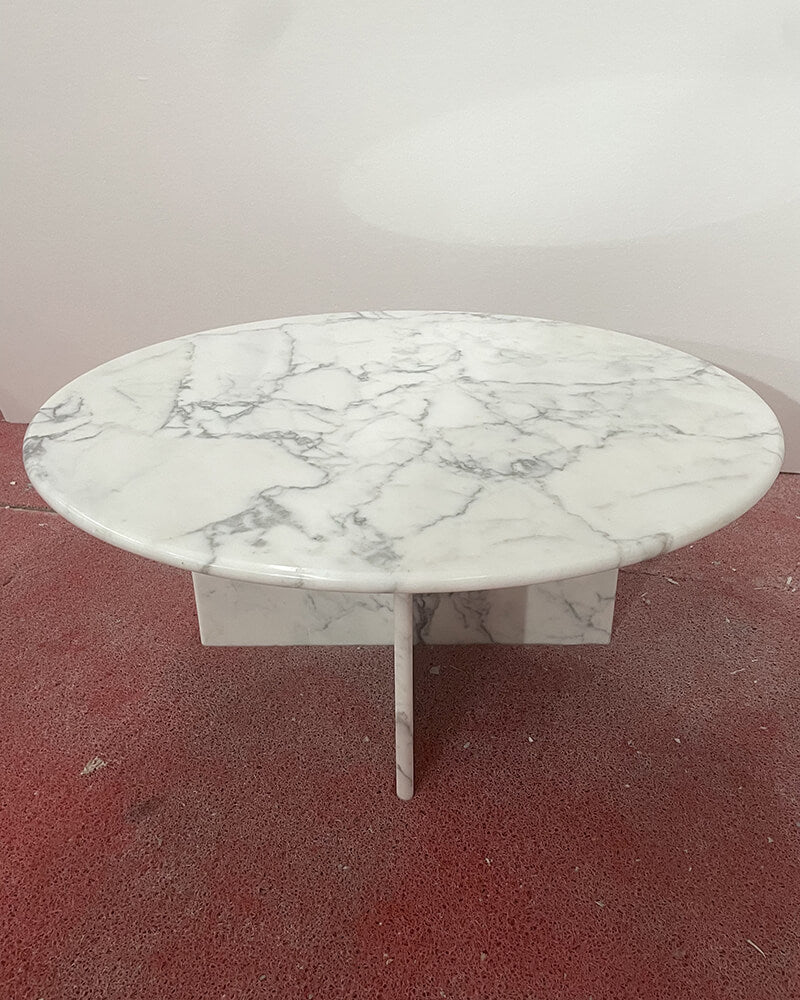 Bianco Statuario Venato Polished Coffee Table
