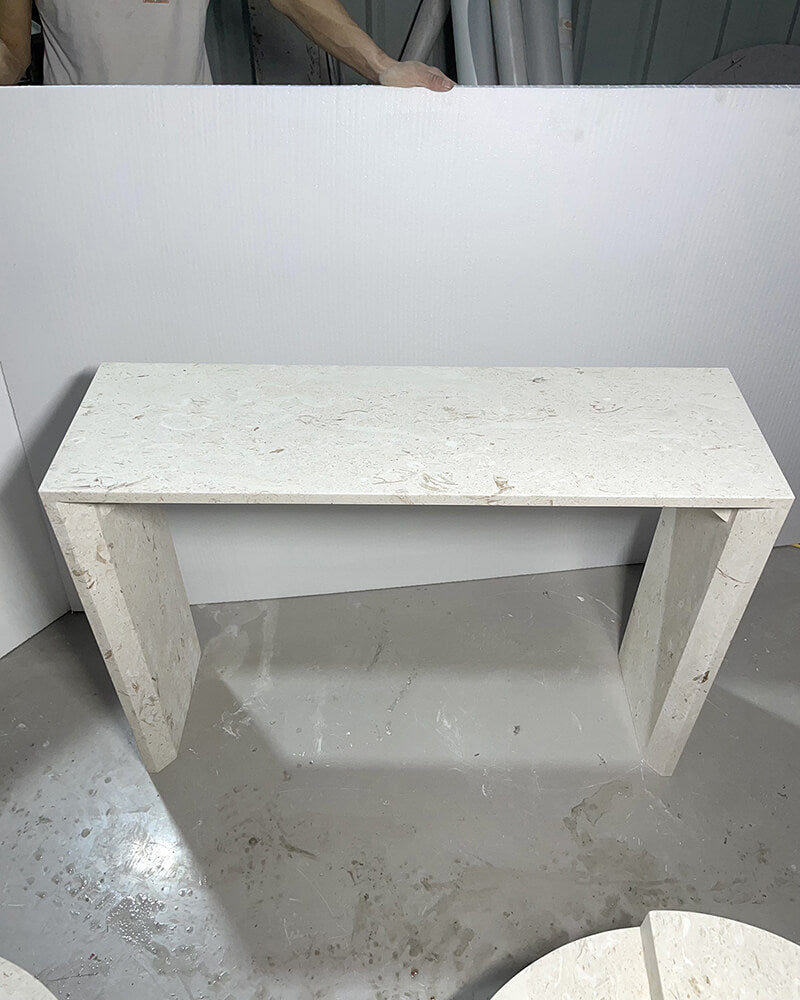 Linestone console table