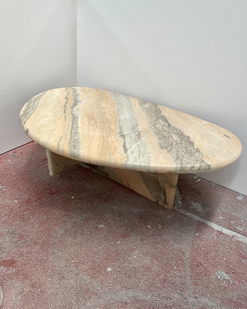 Rosso Portugal marble coffee table