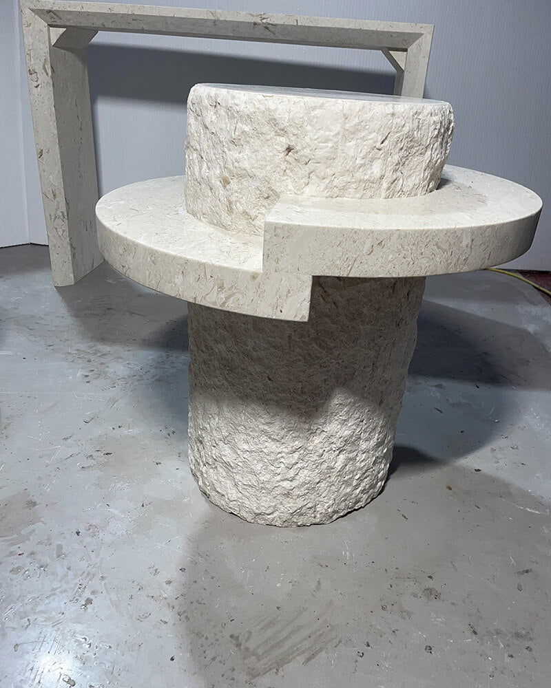 linestone side table