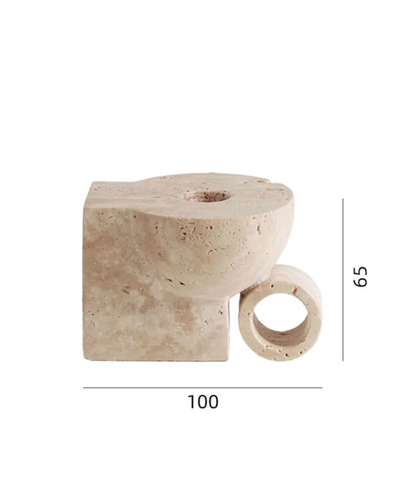 Travertine Candle Holder