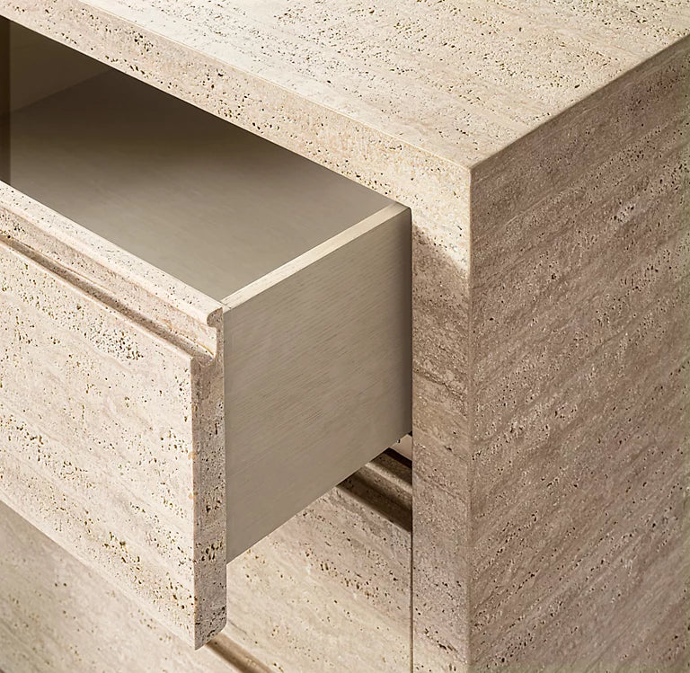 Travertine Dresser |Travertine Sideboard | 5-Drawer Dresser |Storage Cabinet