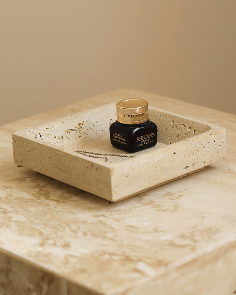 Travertine Square Storage Tray