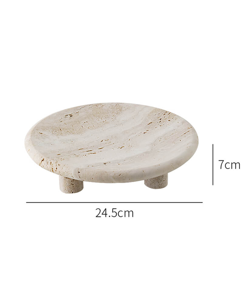 White Travertine Tripod Base Storage