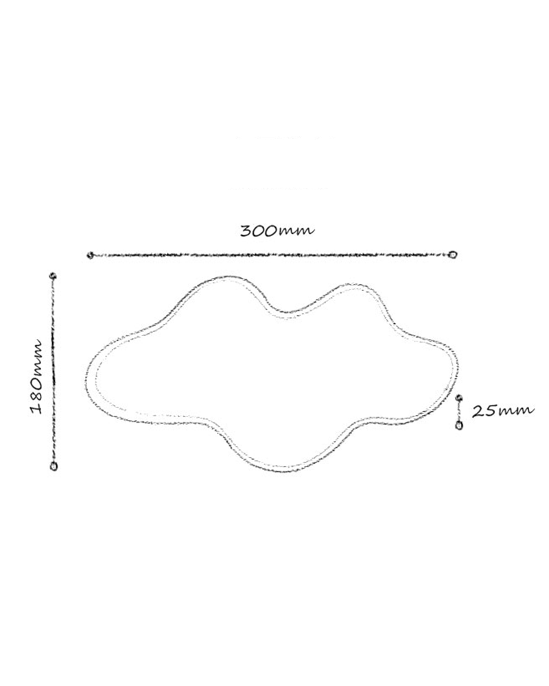 White Travertine Wave Storage tray