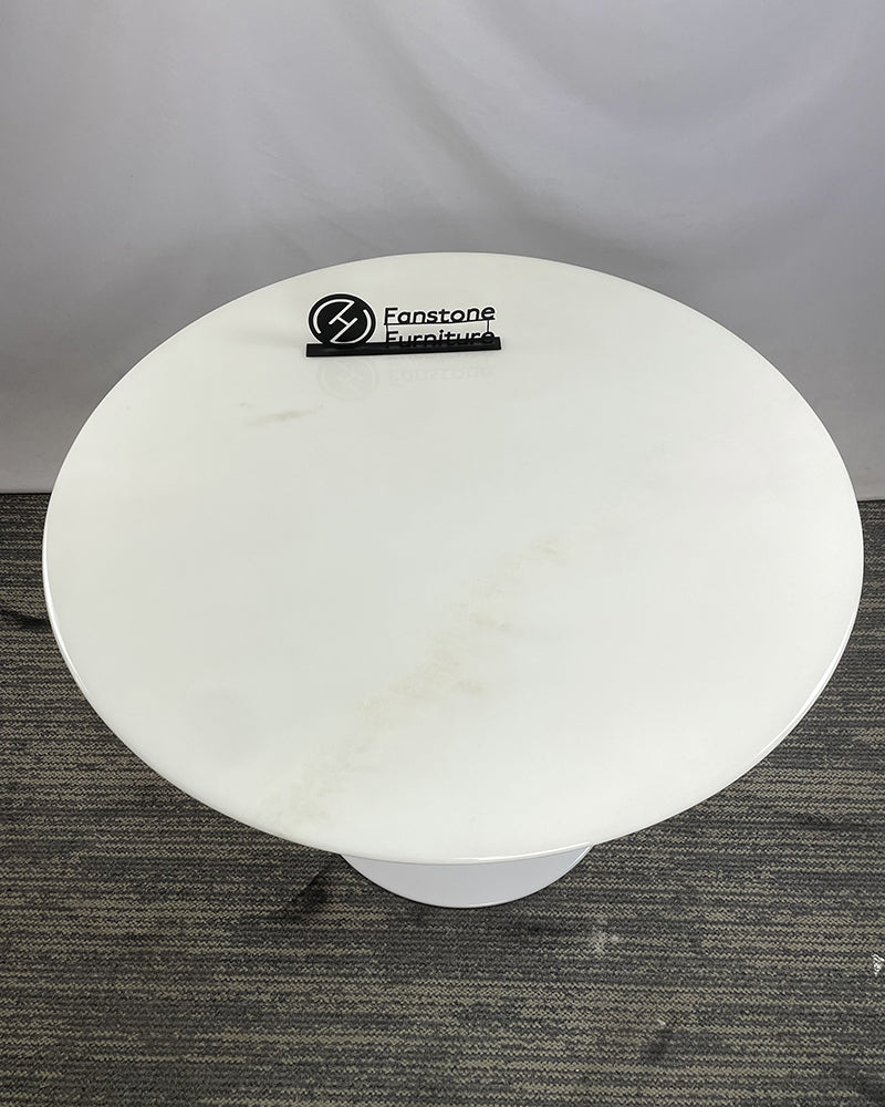 White Jade Marble Tulip Dining Table