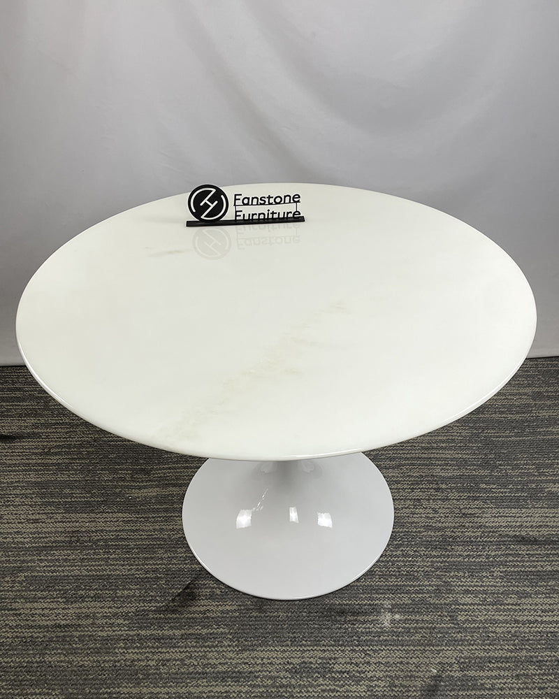 White Jade Marble Tulip Dining Table
