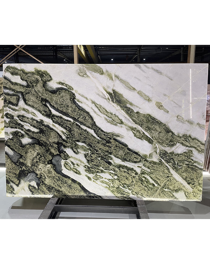Green Forest Marble Rectangle Plinth Coffee Table