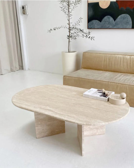 Wabi-Sabi Marble Coffee Table: Natural Beauty Inspired by Imperfections