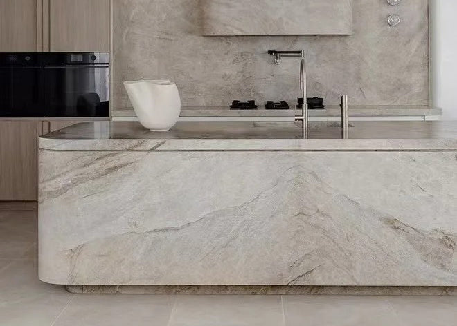 How to Style Lighting and Hardware with White Marble Kitchens