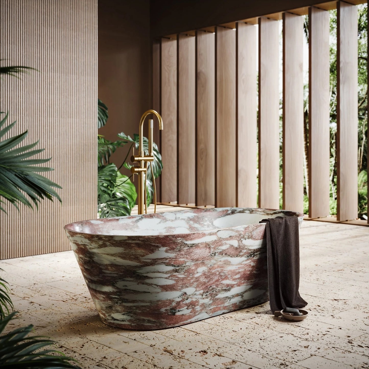 Norwegian Rose  Marble Bathtub | Marble Bathtub |Alcove Bathtubs