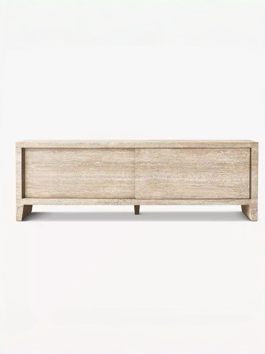 Travertine Media Console | Travertine Tv Stand | Marble Television Stand