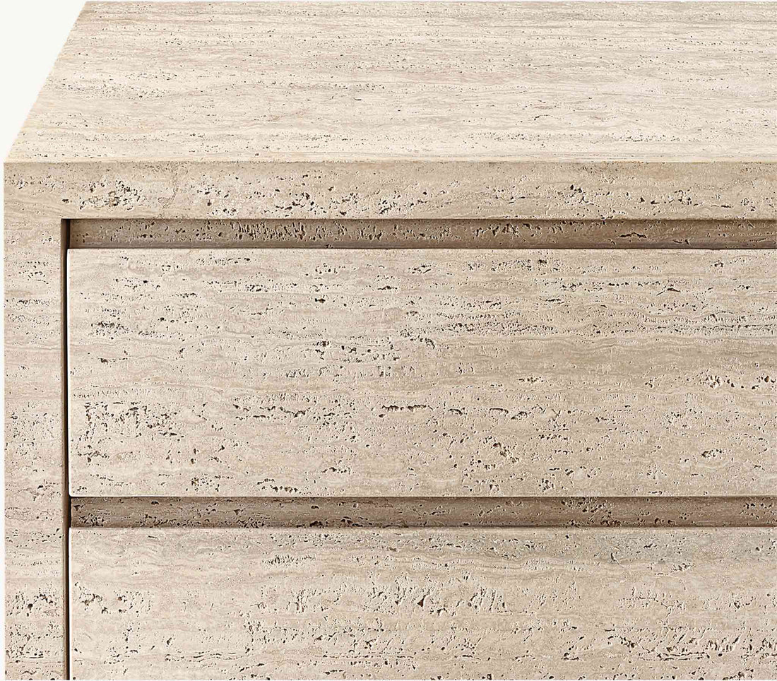 Travertine Entryway Cabinet  |Travertine Sideboard | 6-Drawer Dresser |Storage Cabinet