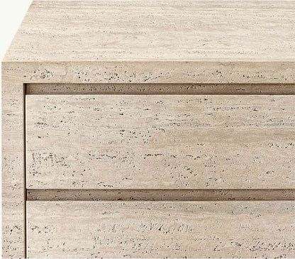 Travertine Entryway Cabinet  |Travertine Sideboard | 6-Drawer Dresser |Storage Cabinet